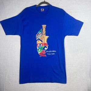 Vintage 1990 Spirit of the NorthWest Victoria Canada Blue Tshirt L Single Stitch